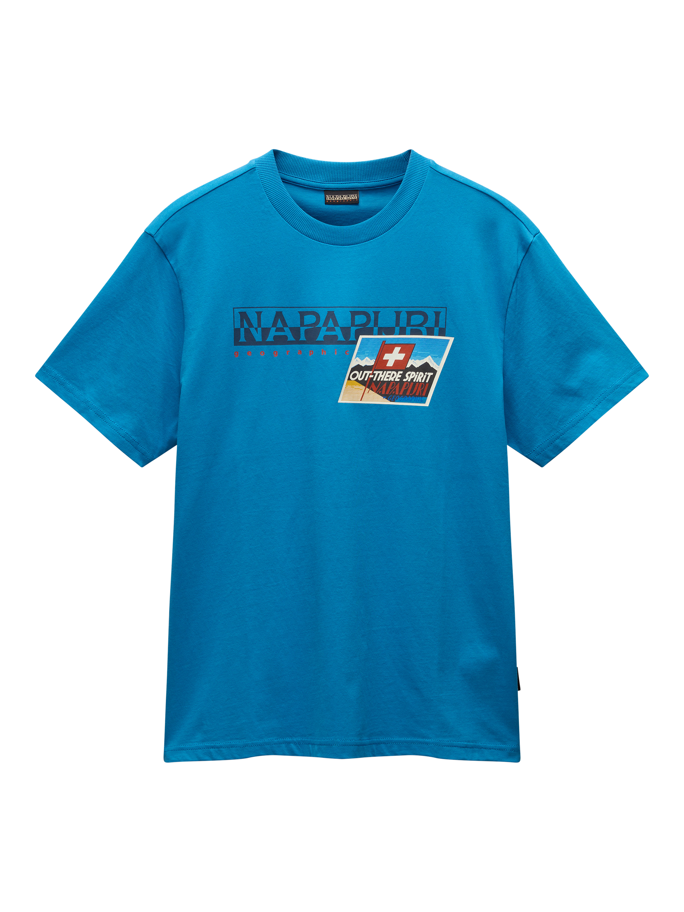 Product image 1 of 4, which shows Napapijri Portalet Men's T-Shirt, Sapphire, M