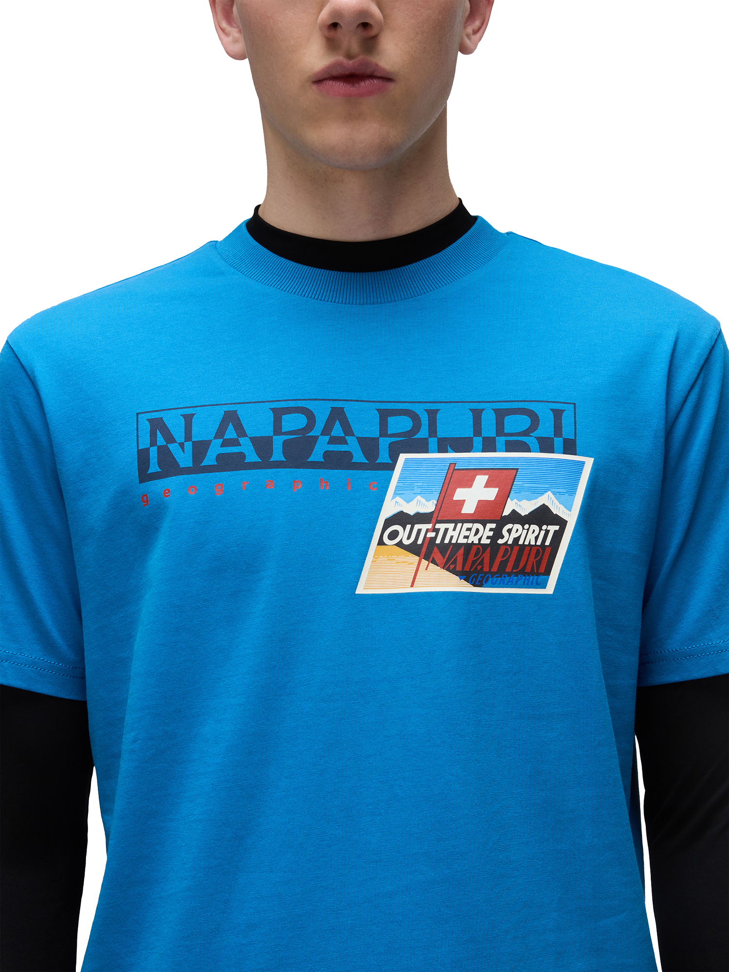 Product image 3 of 4, which shows Napapijri Portalet Men's T-Shirt, Sapphire, M