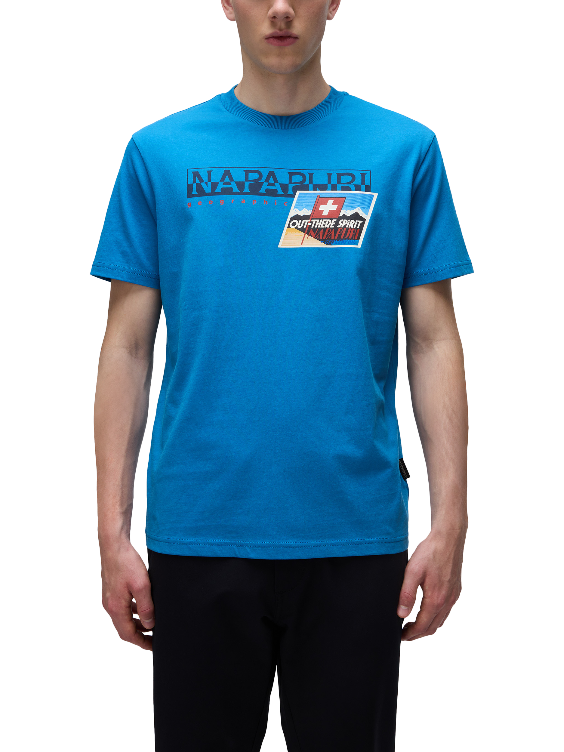 Product image 4 of 4, which shows Napapijri Portalet Men's T-Shirt, Sapphire, M
