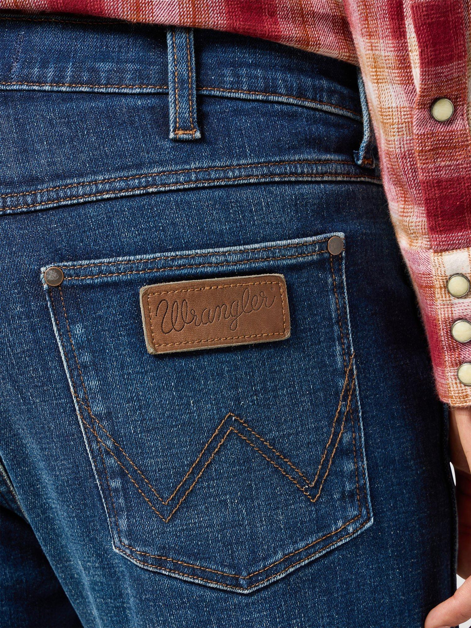 Product image 4 of 5, which shows Wrangler Larston Slim Fit Jeans, Azure Fade, 30S