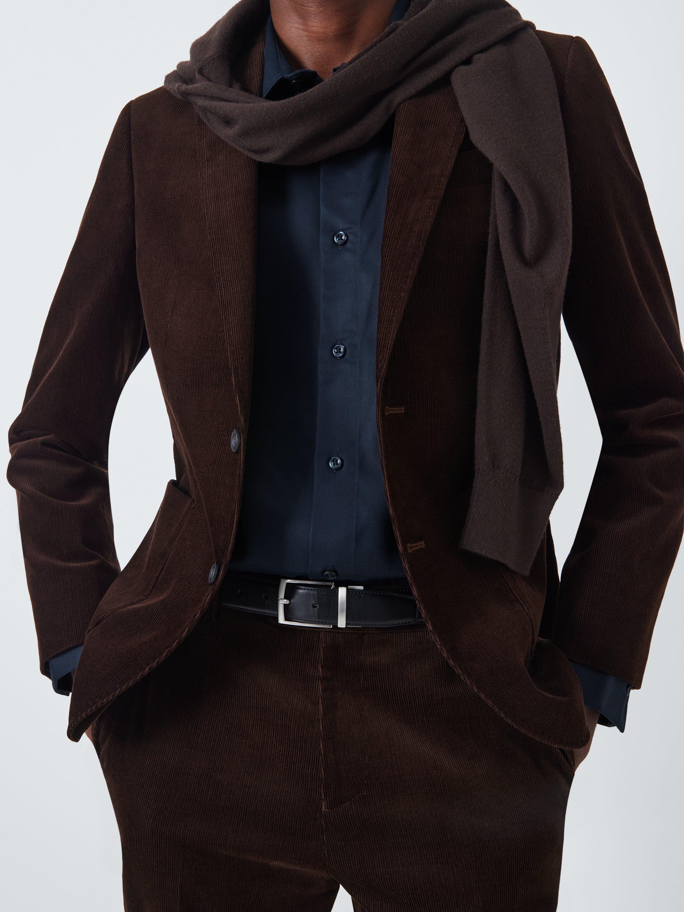 Product image 6 of 6, which shows John Lewis Regular Fit Tencel Shirt, Navy, M