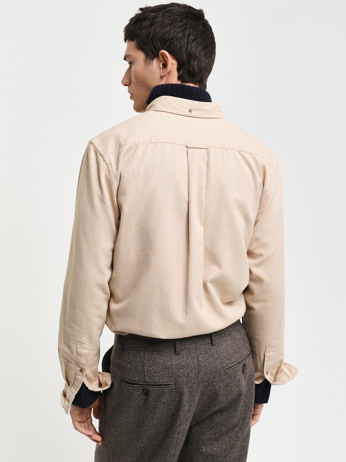 Product image 2 of 6, which shows GANT Cotton Regular Fit Flannel Shirt, Caramel Beige, XXL
