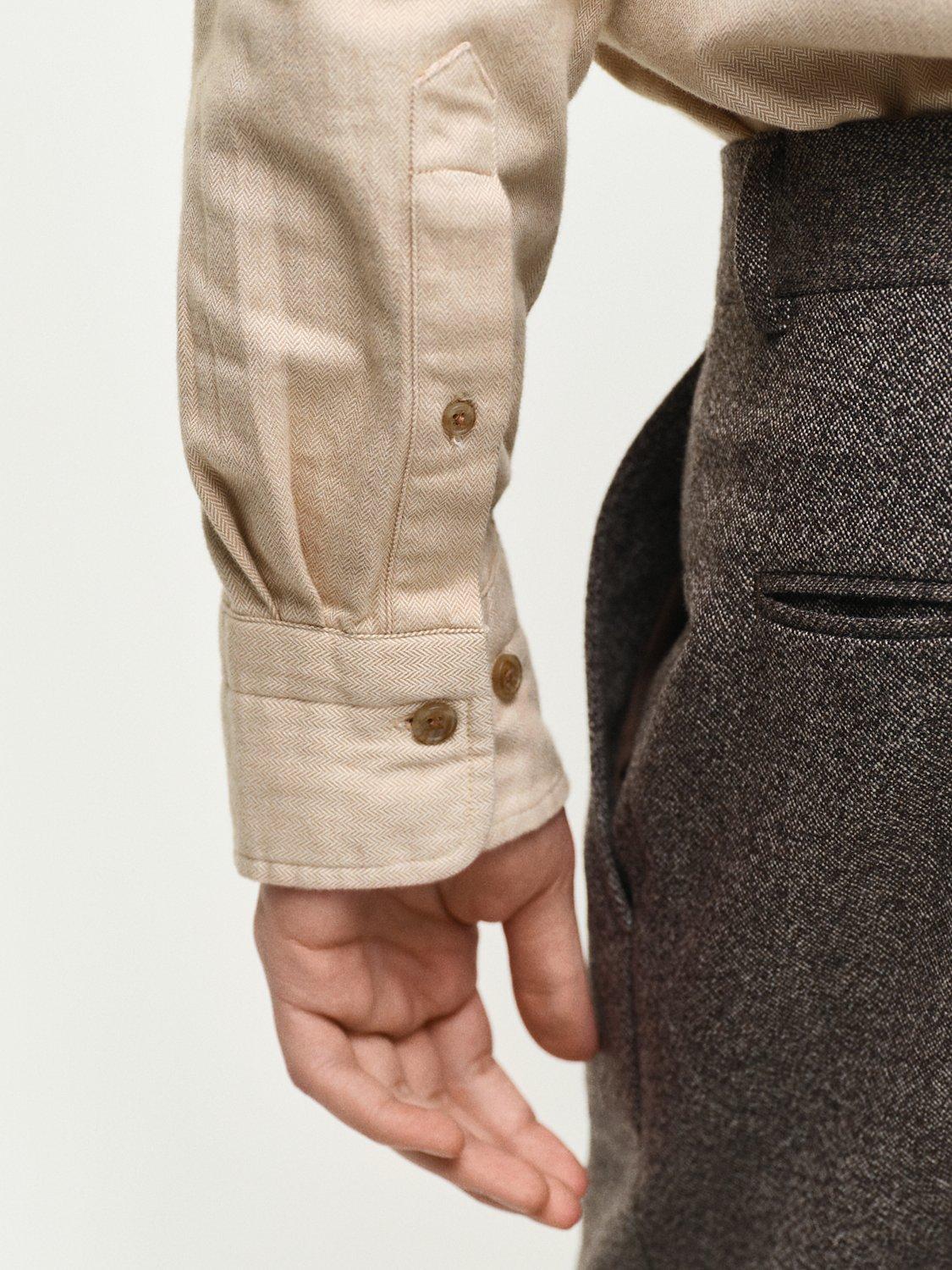 Product image 5 of 6, which shows GANT Cotton Regular Fit Flannel Shirt, Caramel Beige, XXL