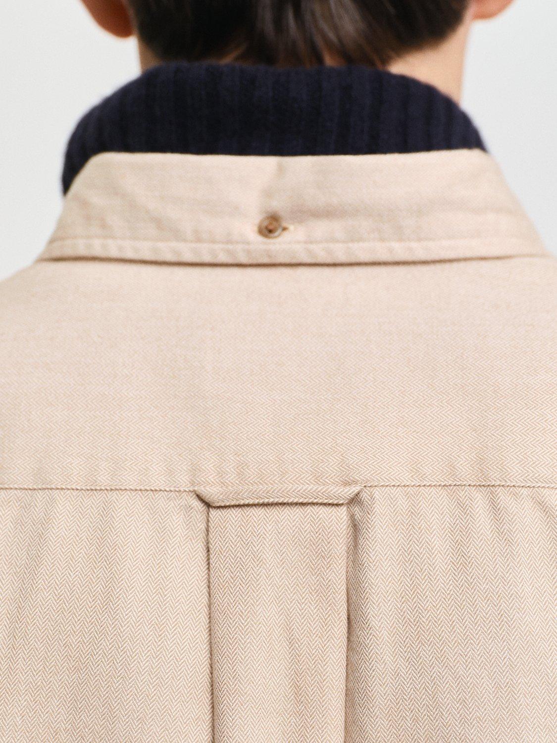 Product image 6 of 6, which shows GANT Cotton Regular Fit Flannel Shirt, Caramel Beige, XXL
