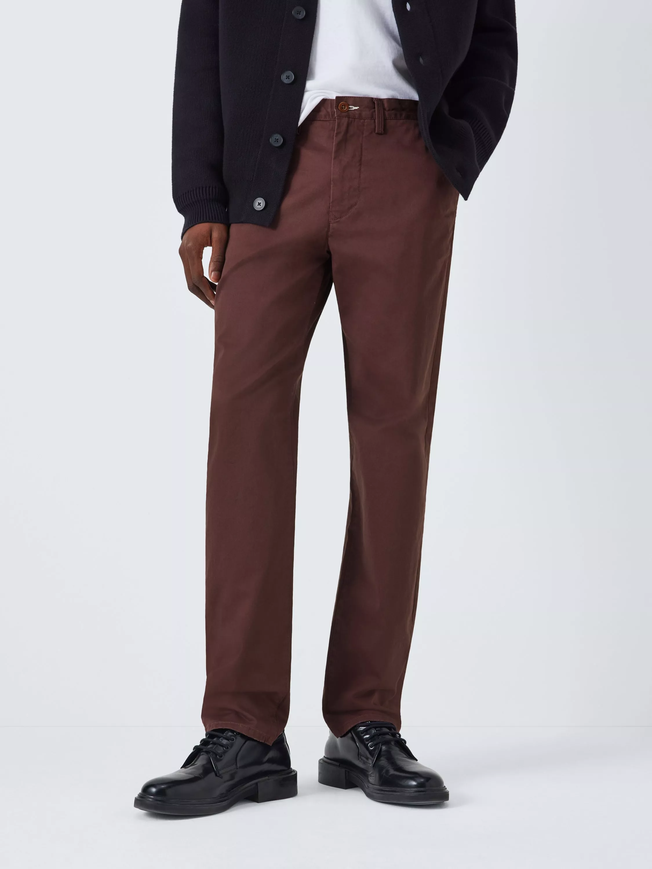 GANT Regular Twill Chinos, Dark Mahogany