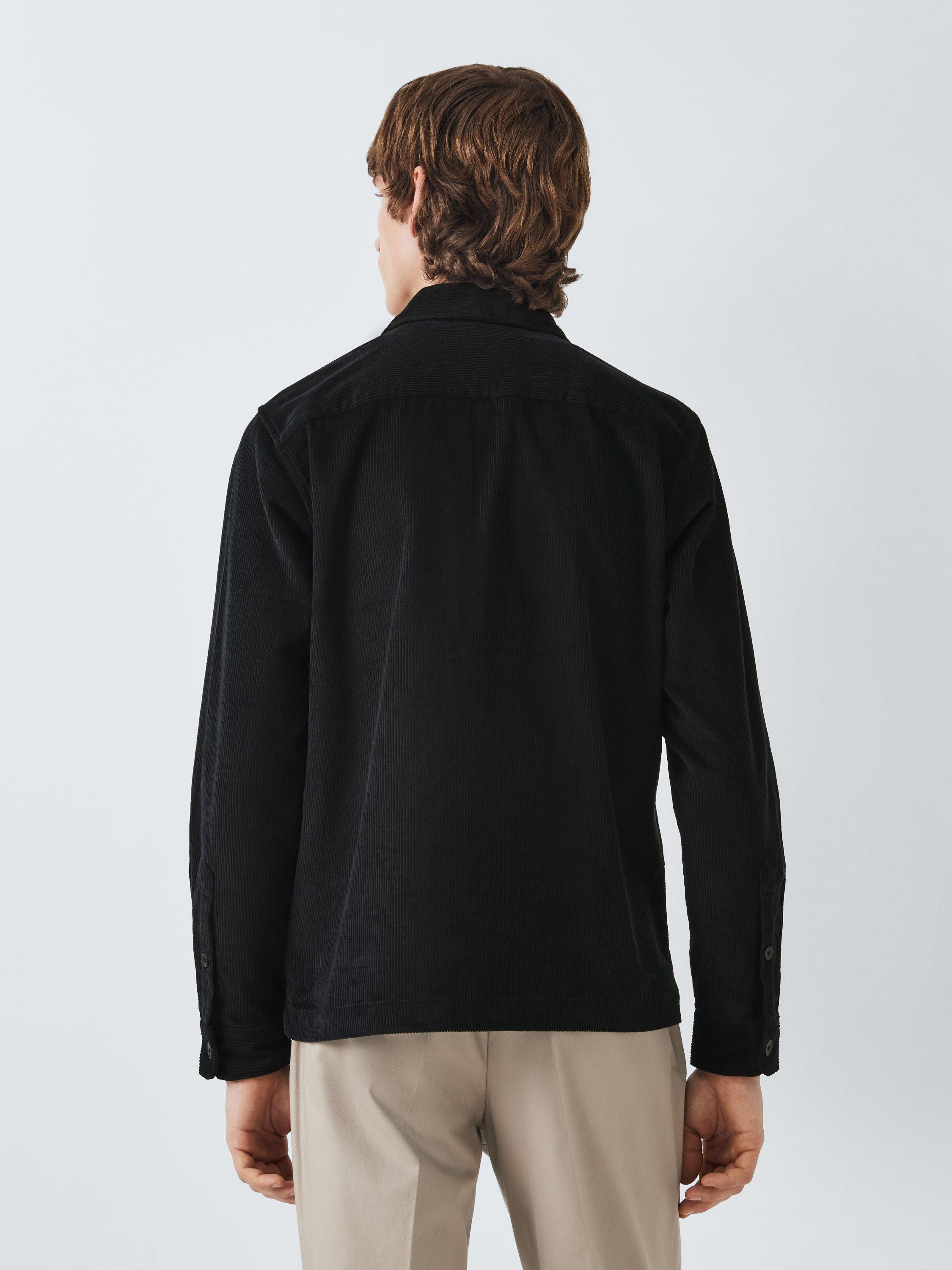 Product image 2 of 6, which shows Kin Embroidered Corduroy Shirt, Black Beauty, S