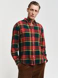 GANT Cotton Regular Fit Check Shirt, Bright Red