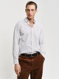 GANT Regular Fit Stripe Linen Poplin Shirt, White