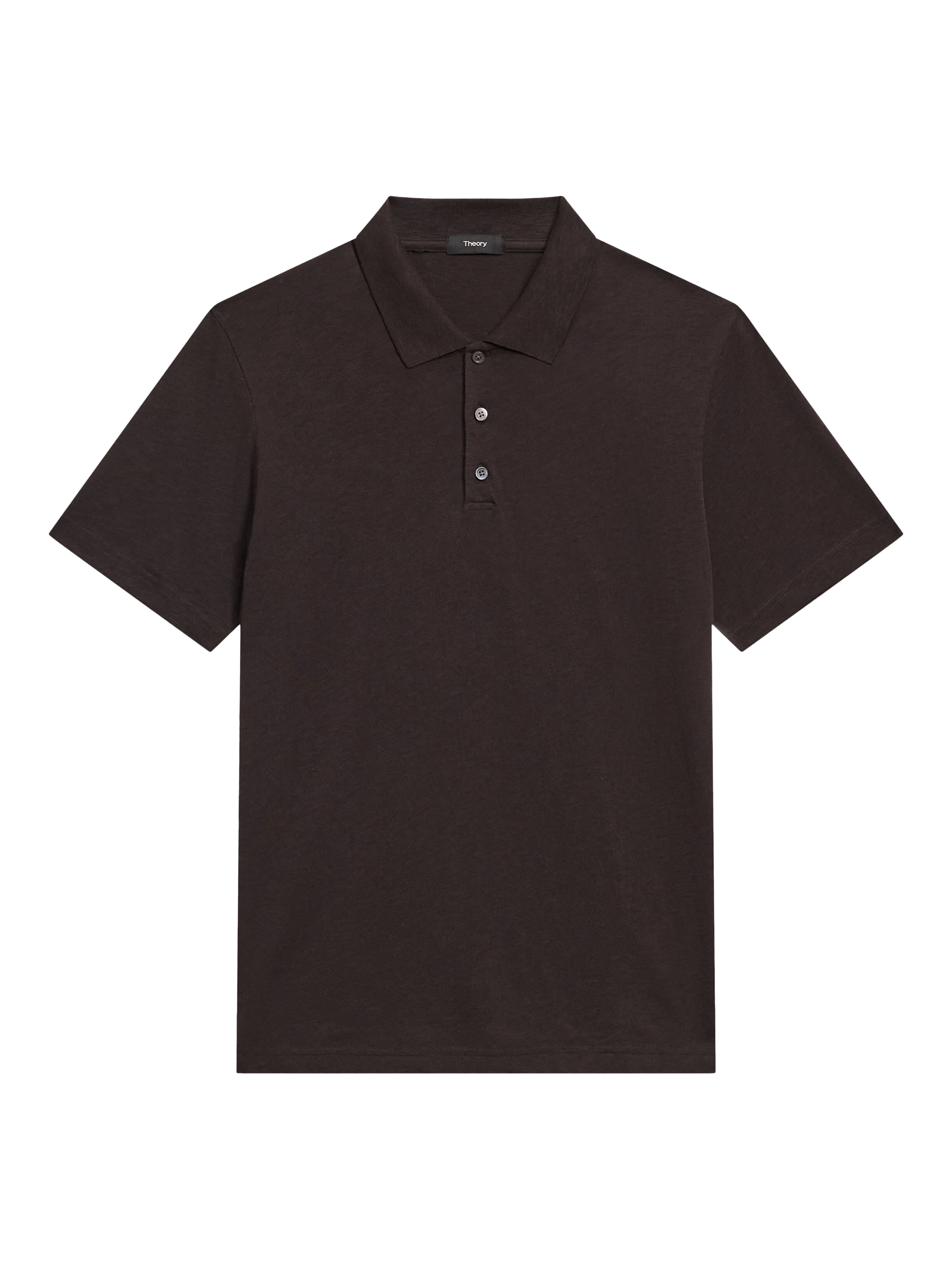 Theory Cotton Short Sleeve Polo Shirt, Hunter Green, Hickory