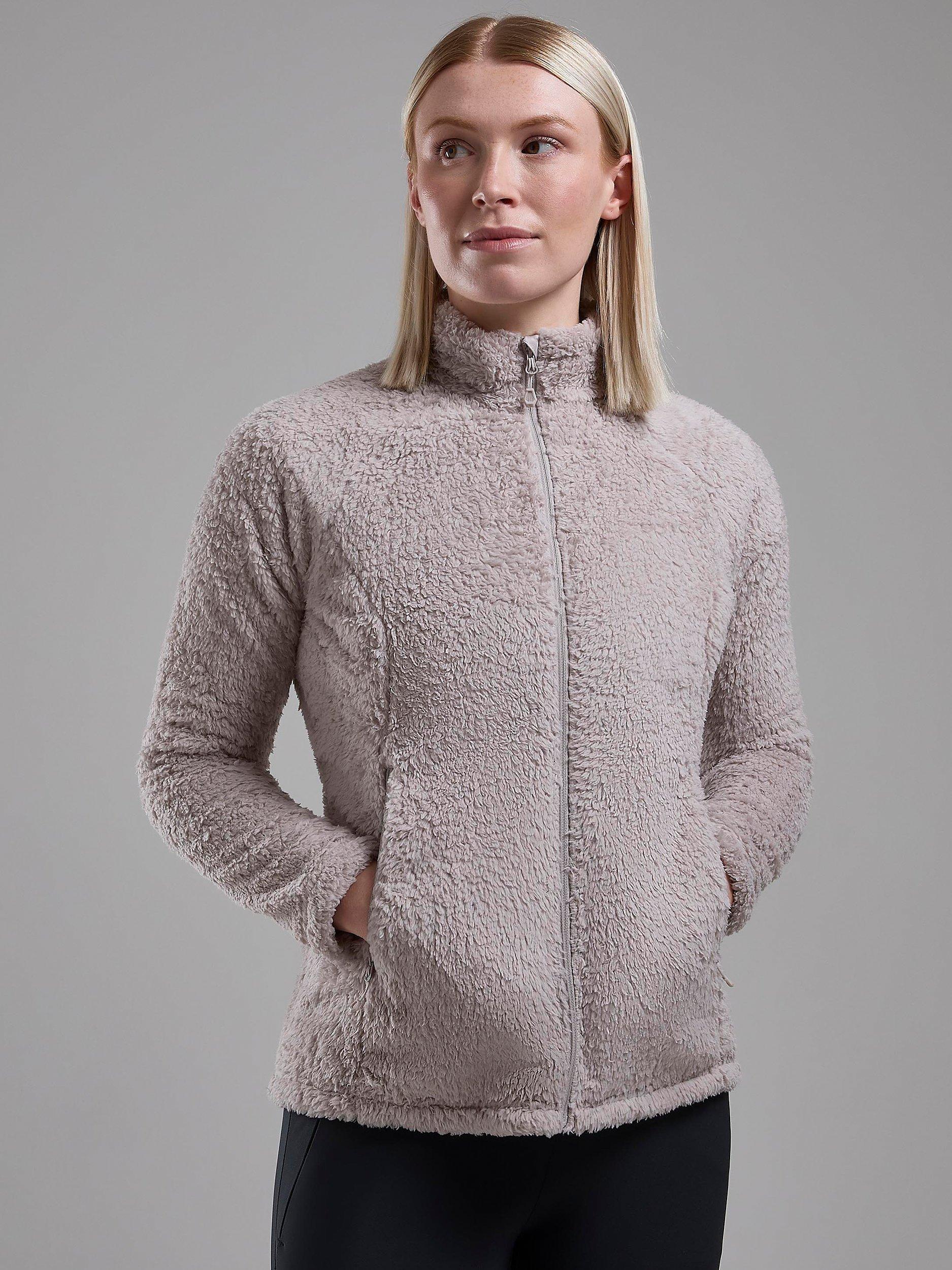 Product image 4 of 7, which shows Montane Women's Caldus High Pile Fleece Jacket, Oyster, 10
