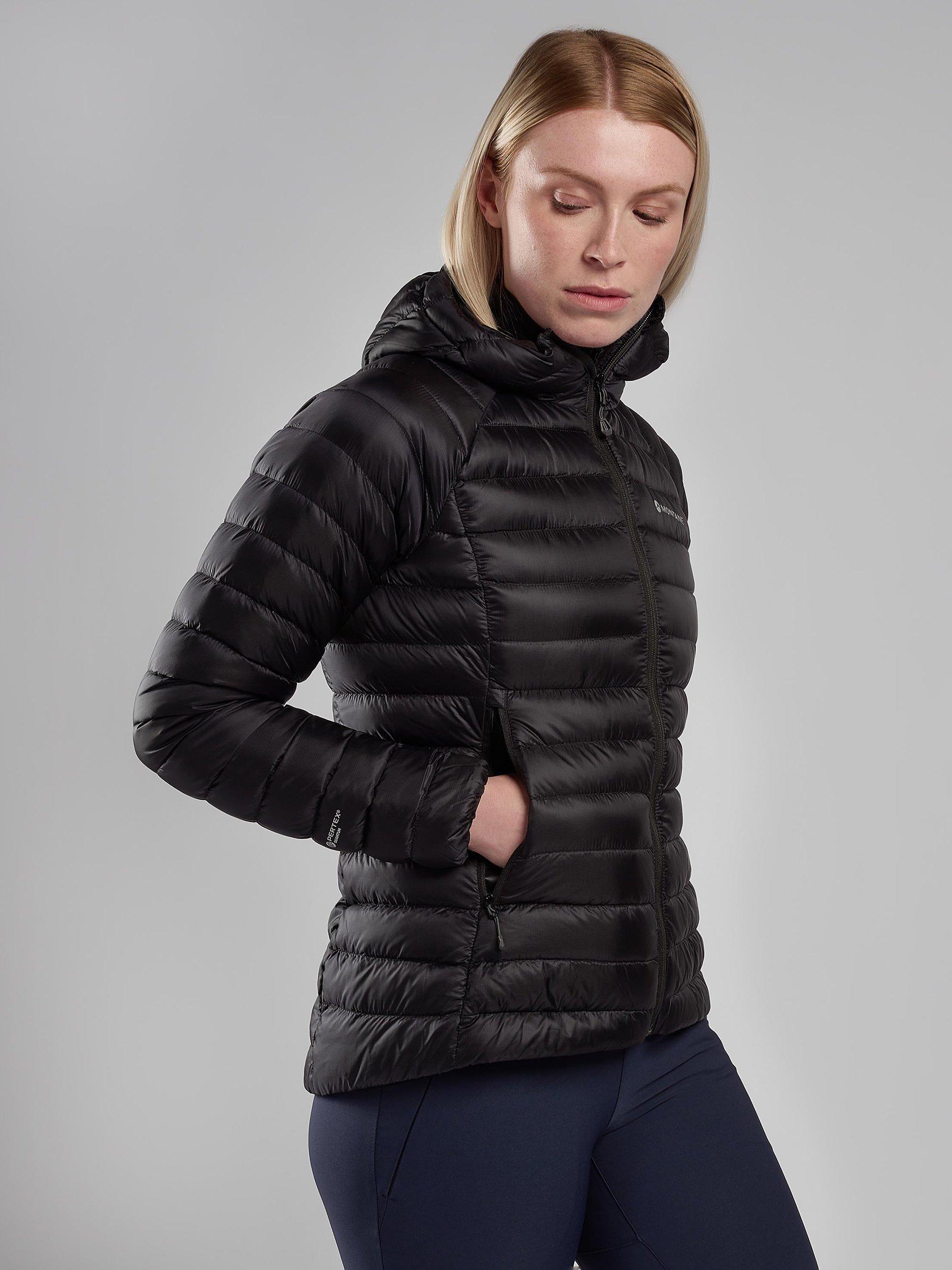 Product image 4 of 9, which shows Montane Anti-Freeze Women's Recycled Packable Down Jacket, Black, 10