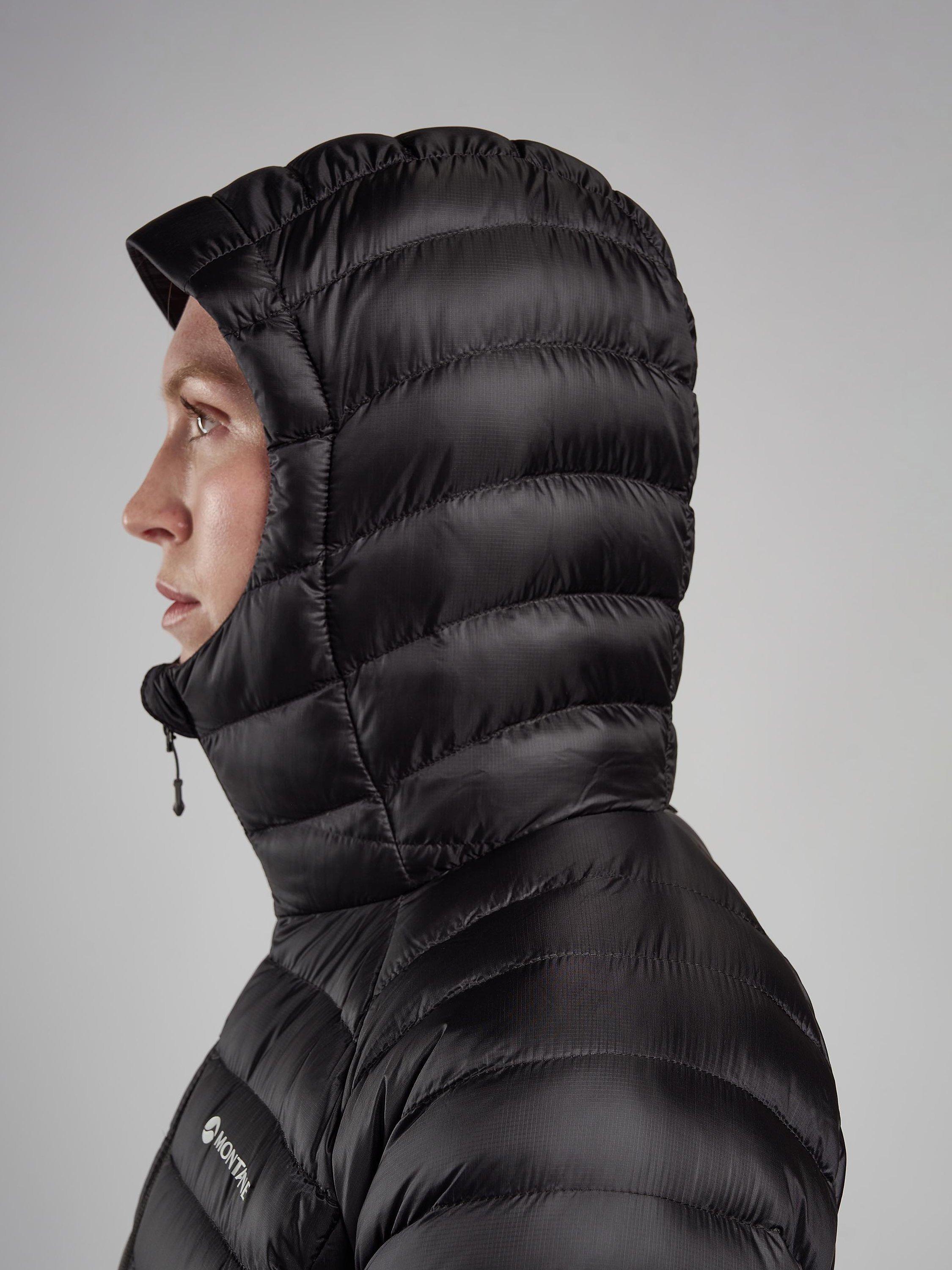 Product image 7 of 9, which shows Montane Anti-Freeze Women's Recycled Packable Down Jacket, Black, 10
