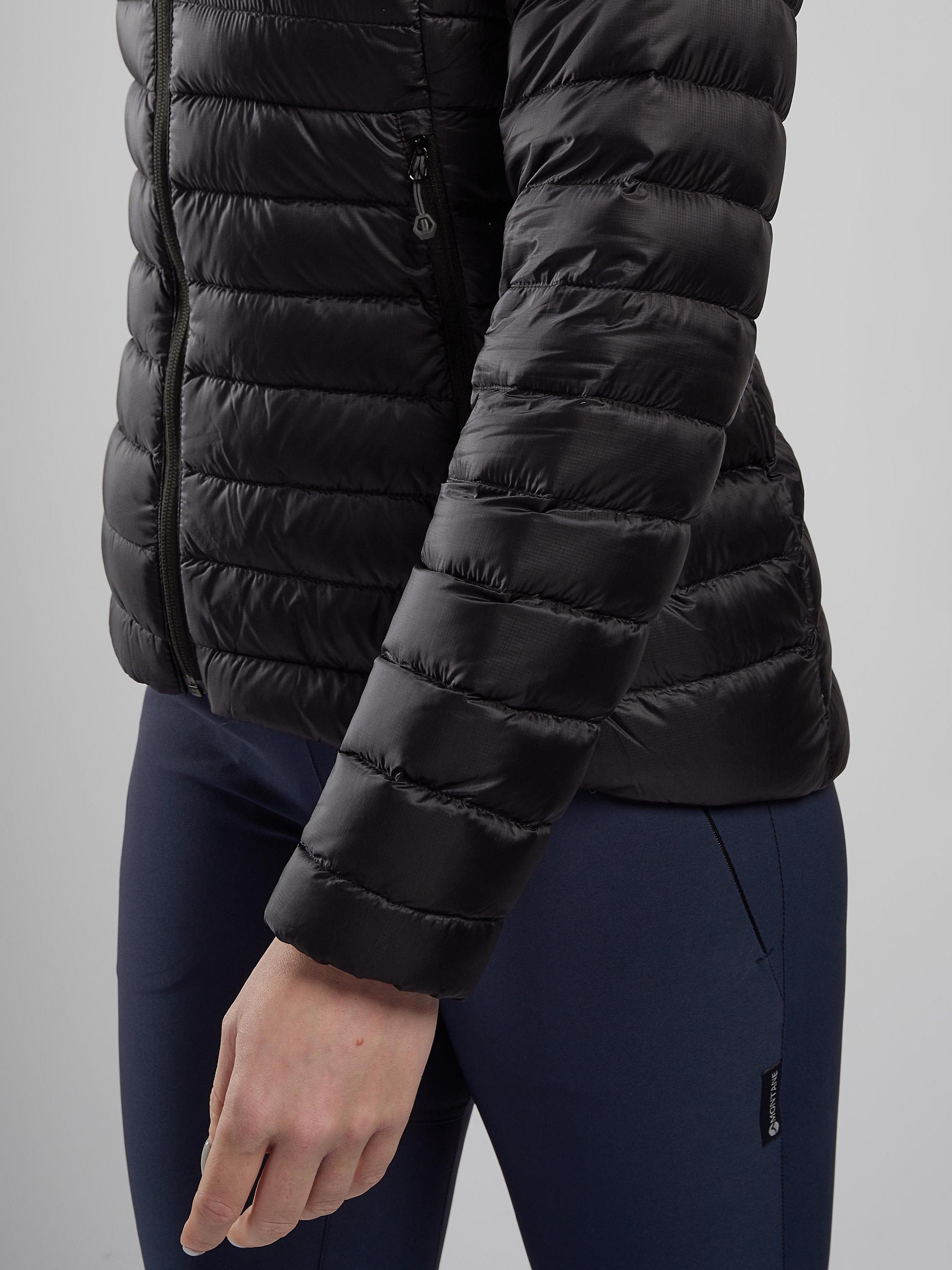 Product image 8 of 9, which shows Montane Anti-Freeze Women's Recycled Packable Down Jacket, Black, 10