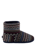 totes Men's Fair Isle Slipper Boots , Multi