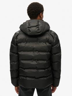 Superdry Hooded City Graphic Puffer Jacket - view 2, Black