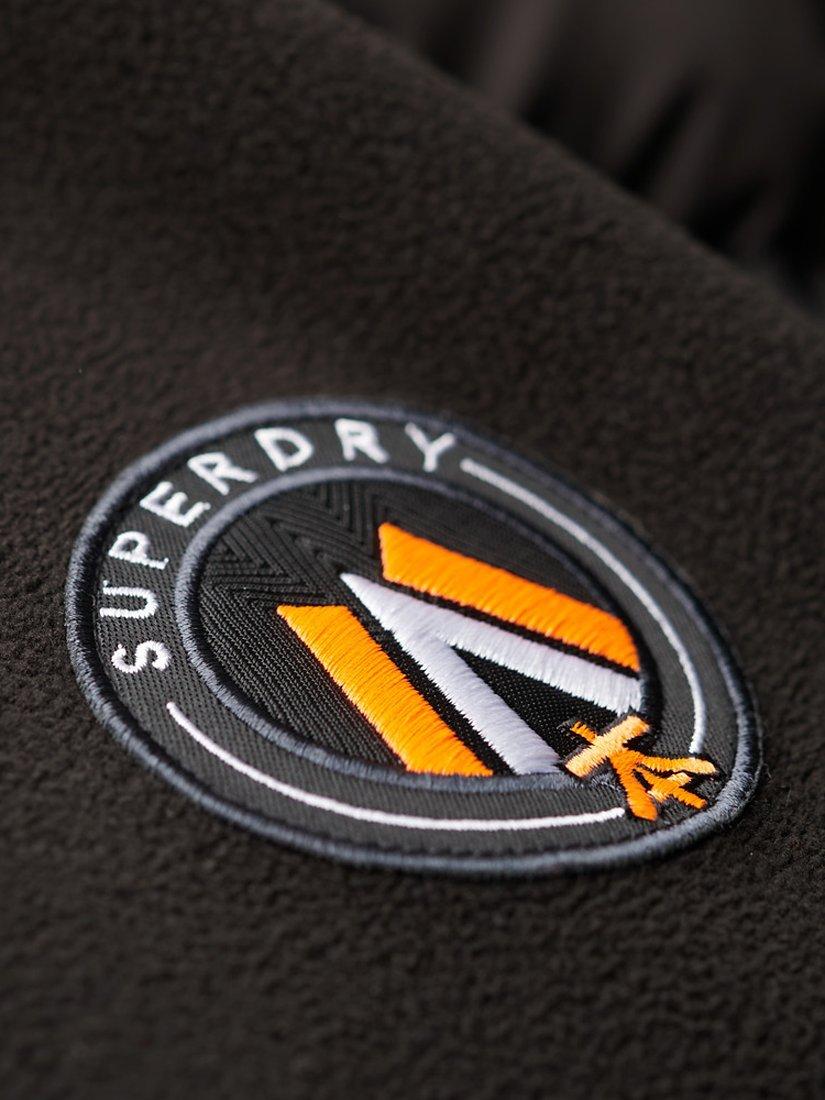 Product image 5 of 5, which shows Superdry Hooded Storm Puffer Fleece Bomber Jacket, Black, S