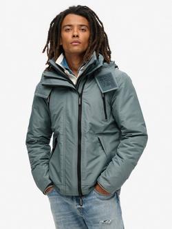 Superdry Hooded Mountain Windbreaker Jacket, Stormy Weather Blue, Stormy Weather Blue