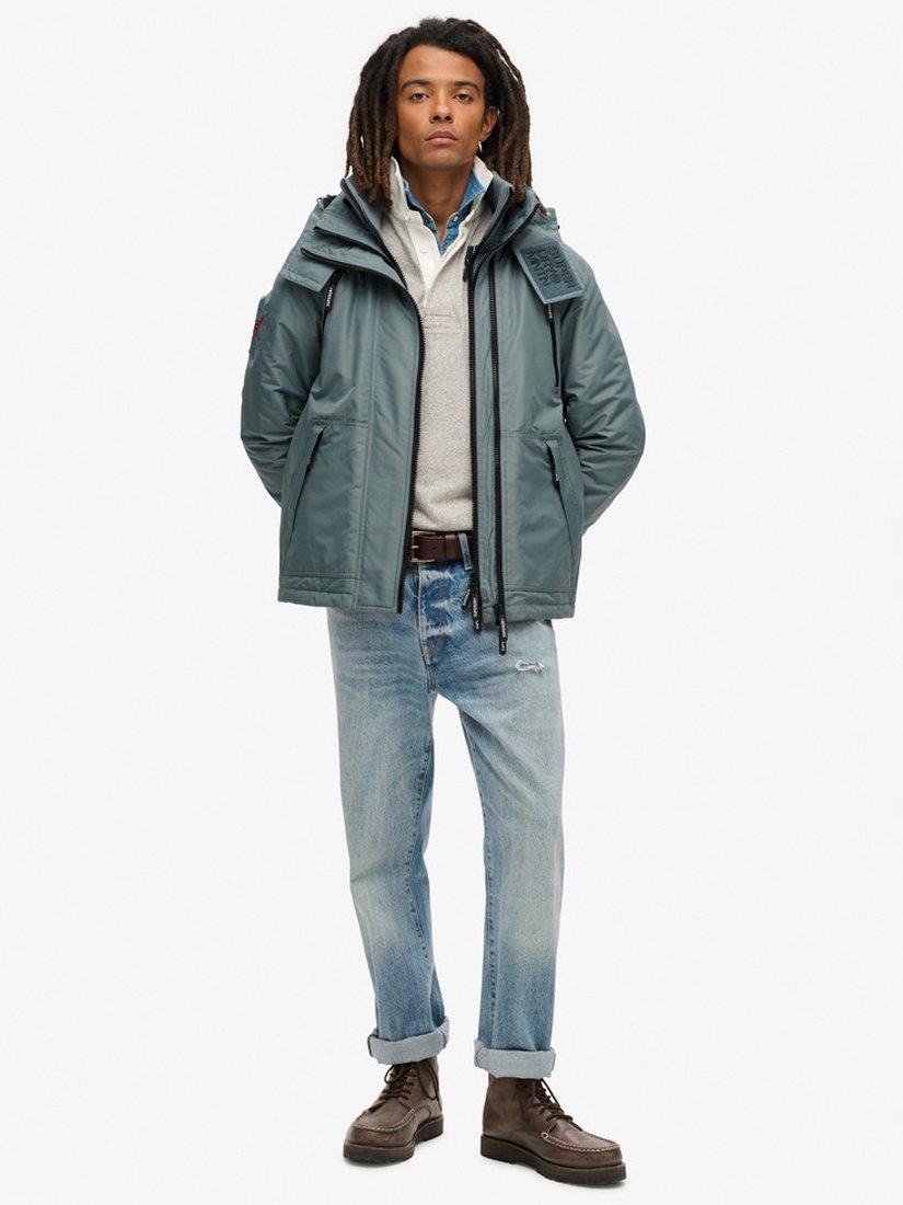 Product image 3 of 6, which shows Superdry Hooded Mountain Windbreaker Jacket, Stormy Weather Blue, S