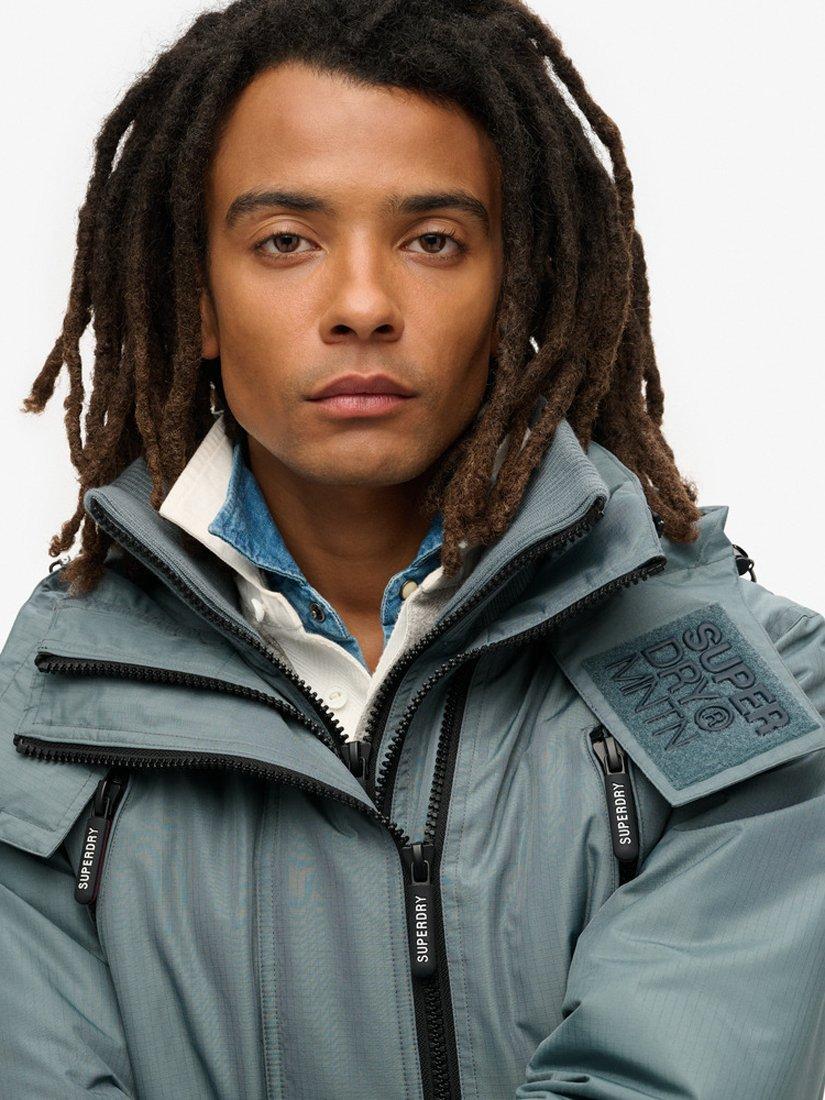 Product image 4 of 6, which shows Superdry Hooded Mountain Windbreaker Jacket, Stormy Weather Blue, S