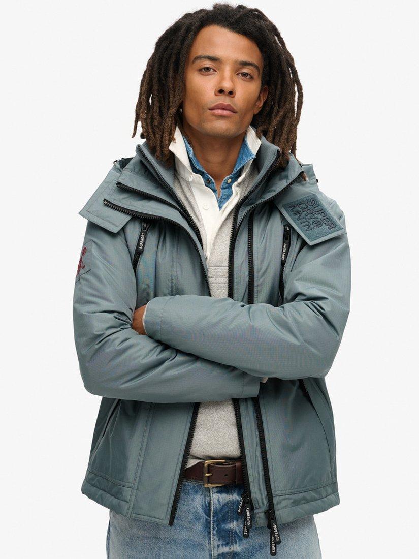 Product image 5 of 6, which shows Superdry Hooded Mountain Windbreaker Jacket, Stormy Weather Blue, S