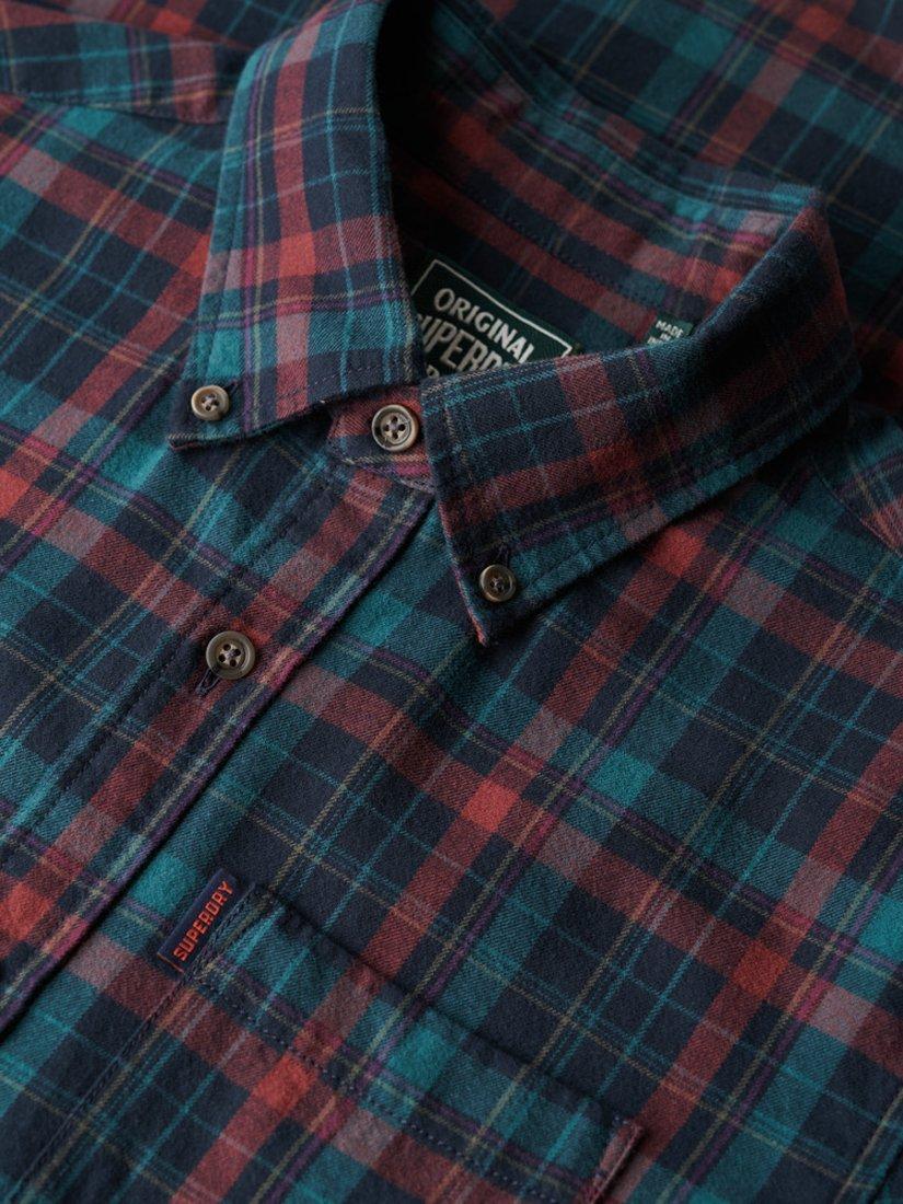 Product image 5 of 5, which shows Superdry Organic Cotton Vintage Check Shirt, Navy, S