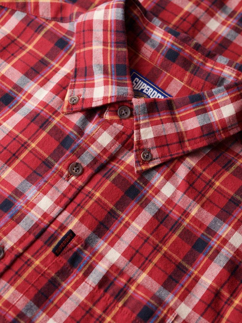 Product image 5 of 5, which shows Superdry Organic Cotton Vintage Check Shirt, Montauk Red, S
