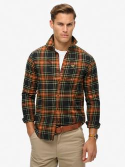Superdry Long Sleeve Cotton Lumberjack Shirt, Bryce Check Black