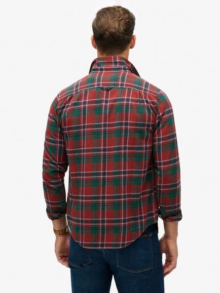 Superdry Long Sleeve Cotton Lumberjack Shirt - view 2, Buckshot Check Red