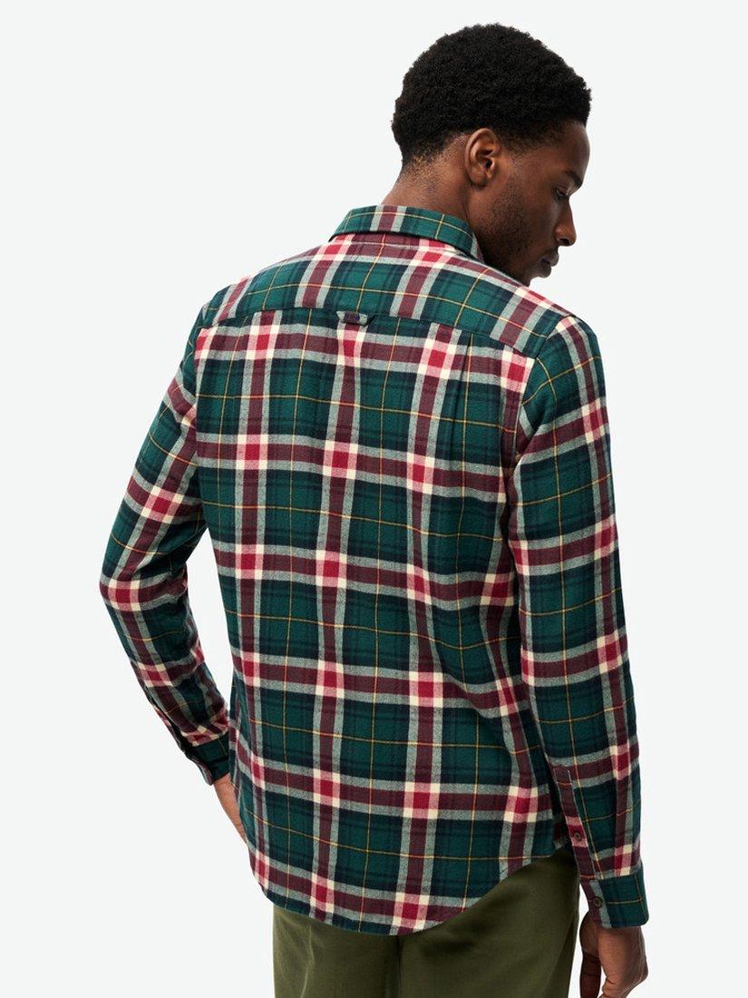 Product image 6 of 7, which shows Superdry Long Sleeve Cotton Lumberjack Shirt, Oregon Green, S