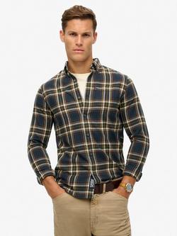 Superdry Organic Cotton Vintage Check Shirt, Bryce Navy/Multi