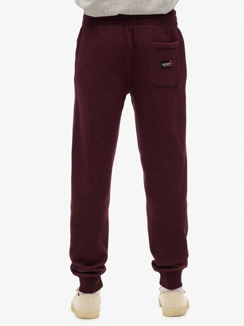 Product image 2 of 5, which shows Superdry Essential Logo Cotton Blend Joggers, Tawny Port Red Marl, S