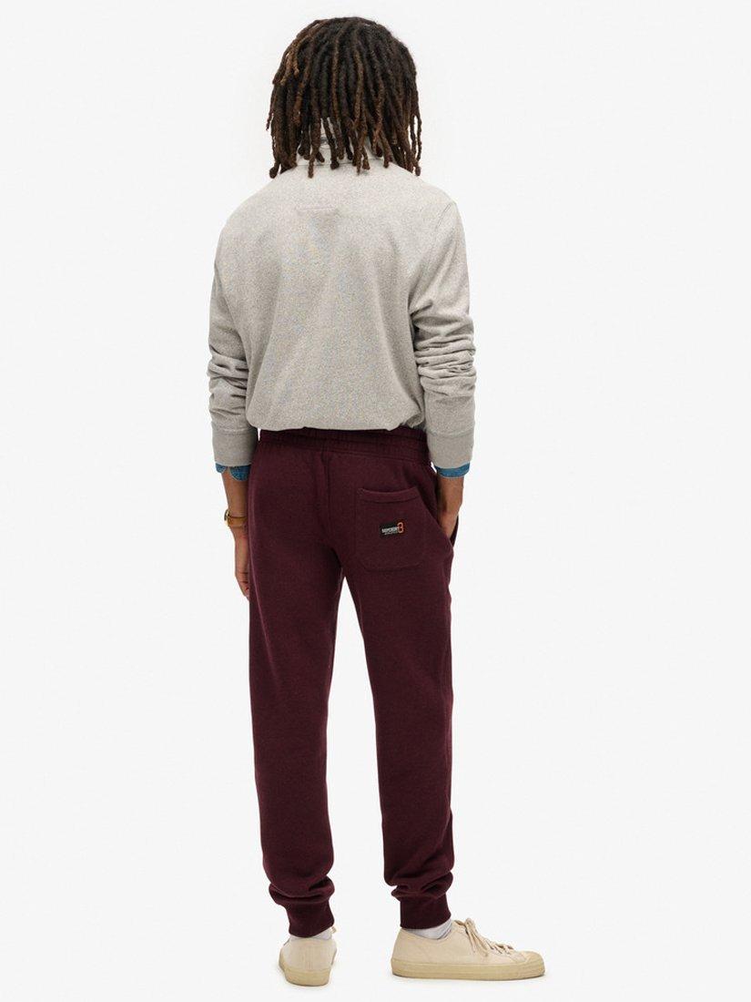Product image 4 of 5, which shows Superdry Essential Logo Cotton Blend Joggers, Tawny Port Red Marl, S