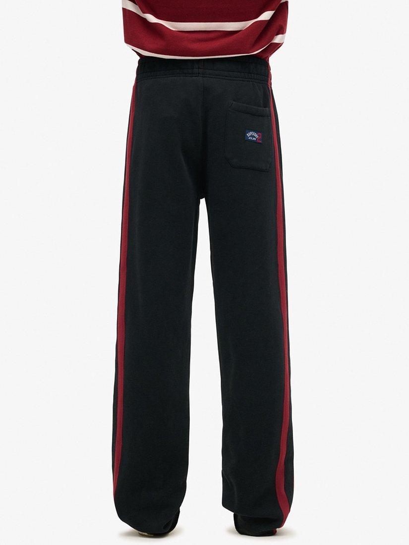 Product image 5 of 6, which shows Superdry Essential Logo Straight Joggers, Black/Rich Burgundy, S