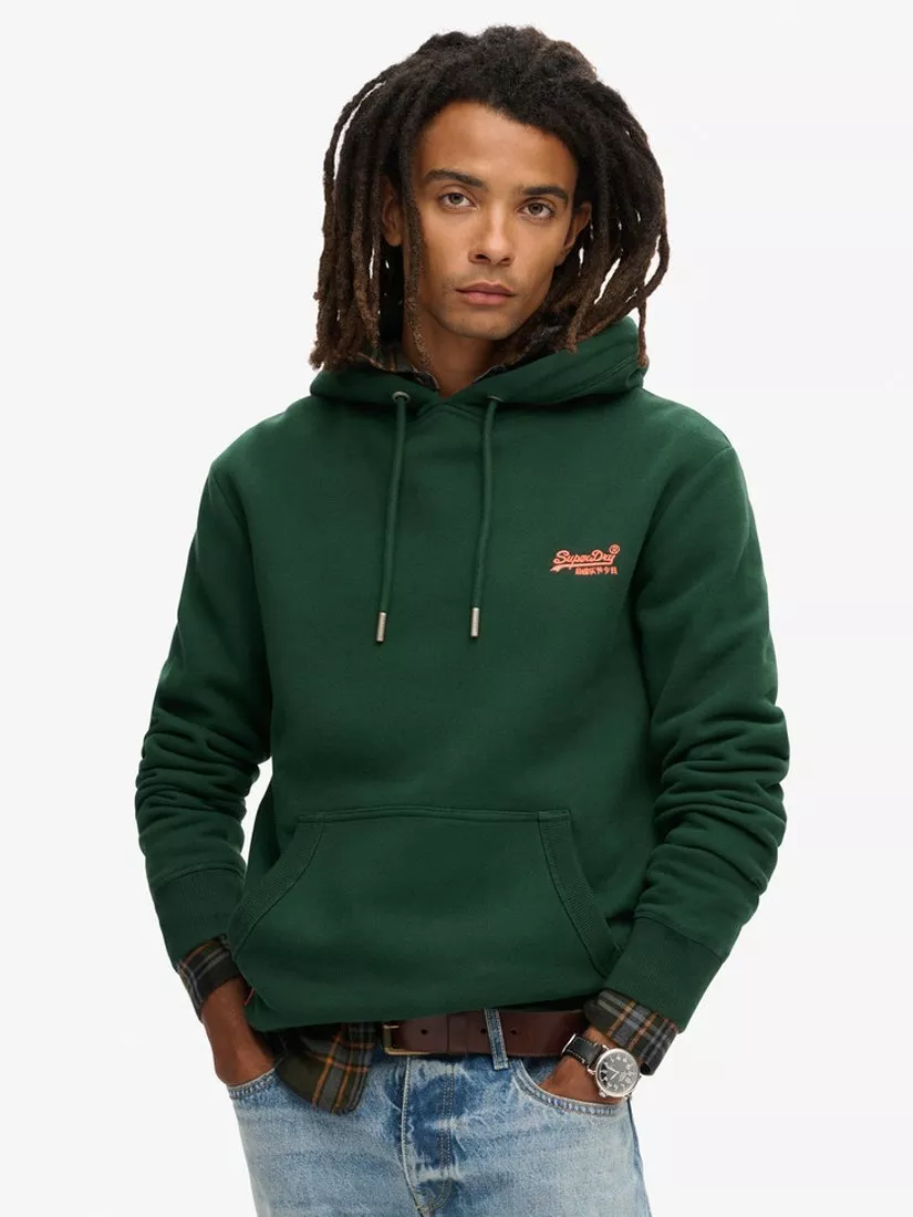 Men s Sweatshirts Hoodies Superdry Green John Lewis Partners