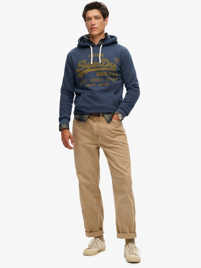 Product image 4 of 5, which shows Superdry Overhead Hoodie, Vintage Navy Marl, S