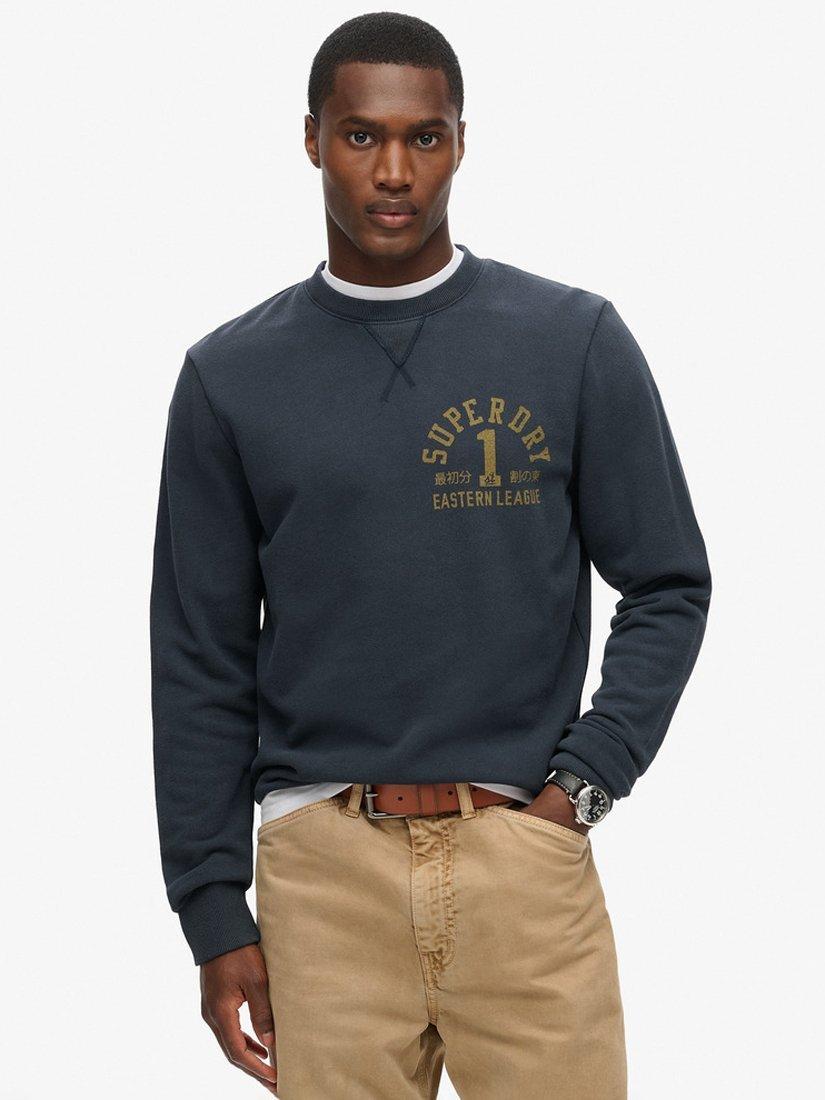 Superdry Logo Sweatshirt, Eclipse Navy