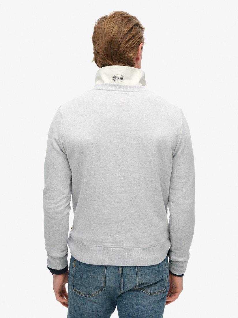 Product image 2 of 4, which shows Superdry Outdoors Graphic Crew Sweatshirt, Grey Marl, S