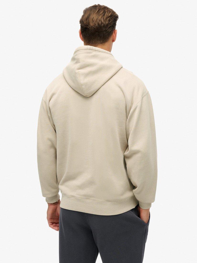 Product image 2 of 5, which shows Superdry Micro Logo Graphic Loose Hoodie, Chateau Gray, S