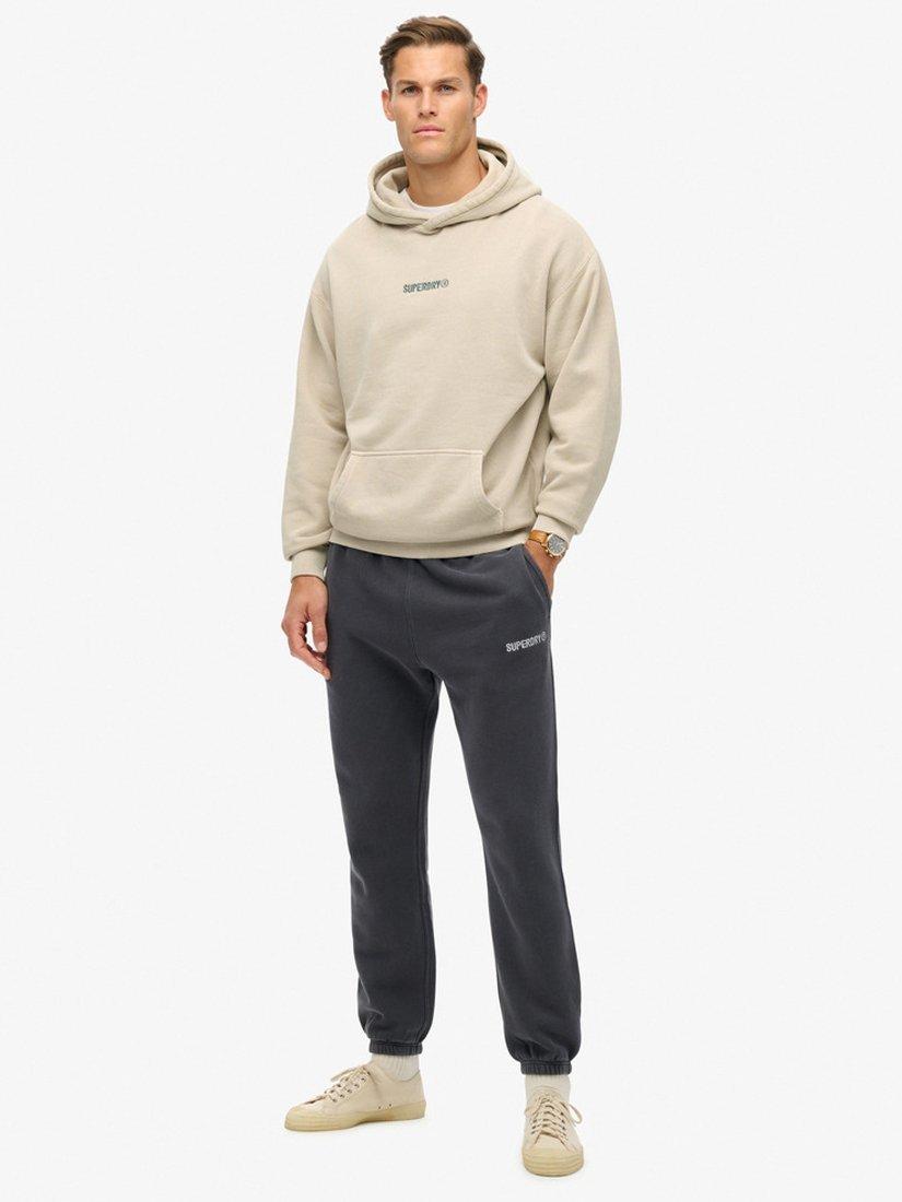 Product image 3 of 5, which shows Superdry Micro Logo Graphic Loose Hoodie, Chateau Gray, S