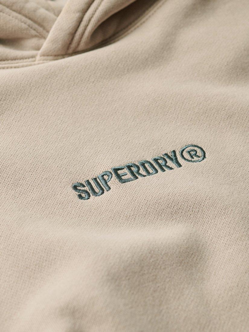 Product image 5 of 5, which shows Superdry Micro Logo Graphic Loose Hoodie, Chateau Gray, S
