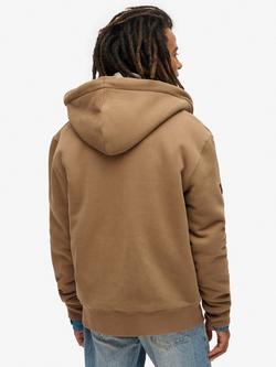 Superdry Borg Lined Full Zip Hoodie - view 2, Caramel Brown