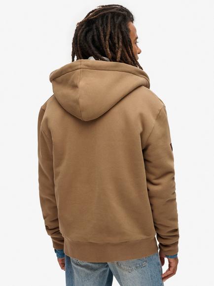 Superdry Borg Lined Full Zip Hoodie - view 2, Caramel Brown