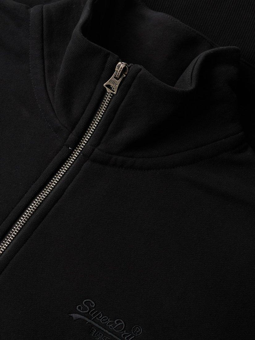 Product image 5 of 5, which shows Superdry Essential Logo Henley Zip Neck Sweatshirt , Black, S