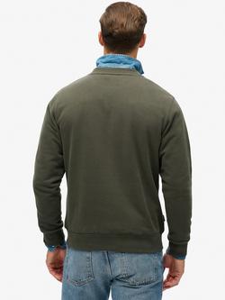 Superdry Cotton Blend Sweatshirt - view 2, Dark Grey Green