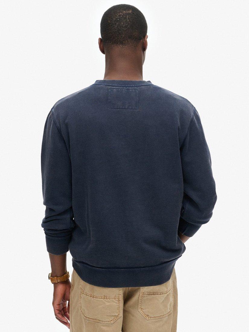 Product image 2 of 6, which shows Superdry Vintage Athletic Crew Sweatshirt, Rich Navy, S