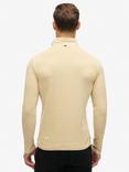 Superdry Studios Long Sleeve Jersey Polo Shirt, Peyote Beige