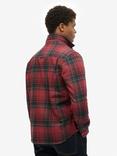 Superdry Organic Cotton Regular Fit Check Shirt, Boseman Check Red