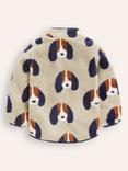 Mini Boden Kids' Cosy Borg Jacket, Oatmeal Pups