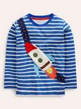 Mini Boden Kids' Novelty Bag Cotton Top, Delft/Ivory