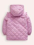 Mini Boden Kids' Quilted Foil Spot Coat, Lavender